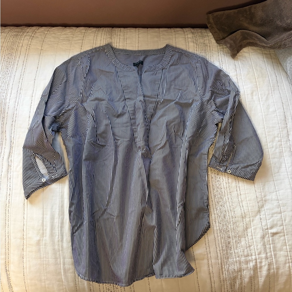 Talbots split neck blouse